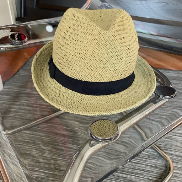 Banana Republic Straw Fedora Hat Light 